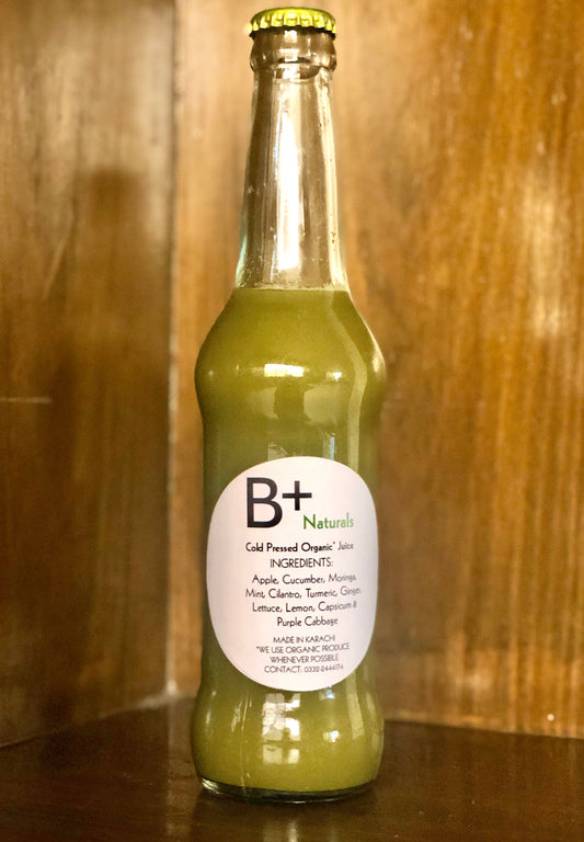 Cold Pressed Green Juice  "Alkaline Me"  260ml Glass Bottle