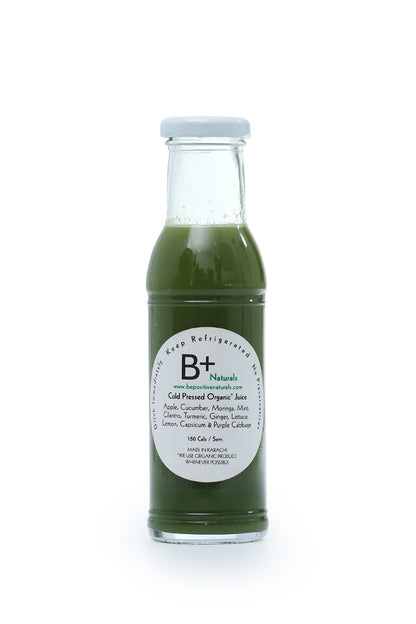 Cold Pressed Green Juice  "Alkaline Me"  260ml Glass Bottle
