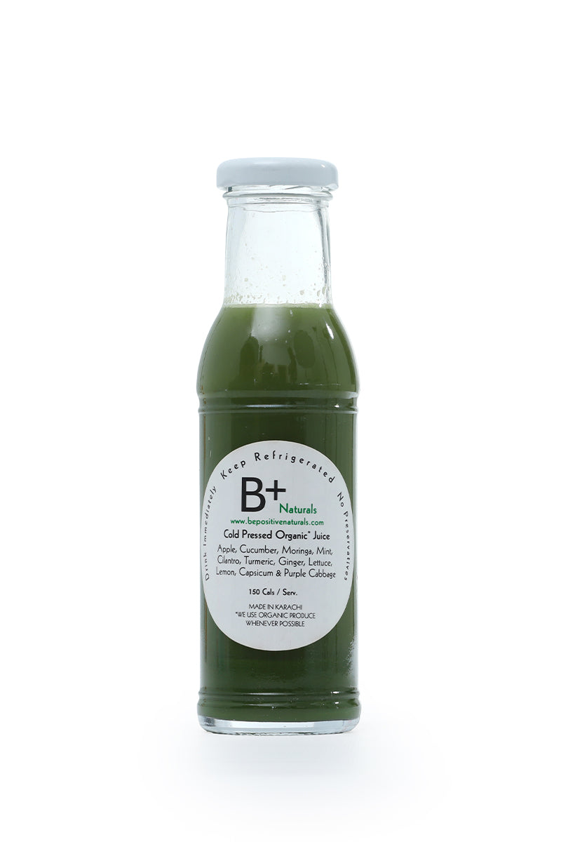 Cold Pressed Green Juice  "Alkaline Me"  260ml Glass Bottle