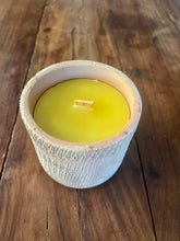 Load image into Gallery viewer, Pure Beeswax Candle in Clay Jar, Neroli Essential Oil &amp; Wood Wick
